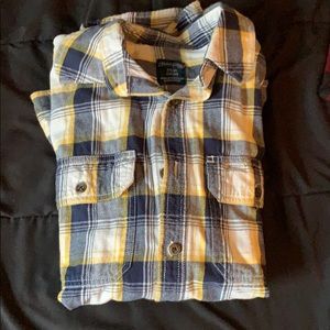Men’s button up.  Casual flannel.